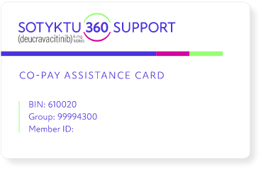 SOTYKTU™ (deucravacitinib) co-pay assistance card